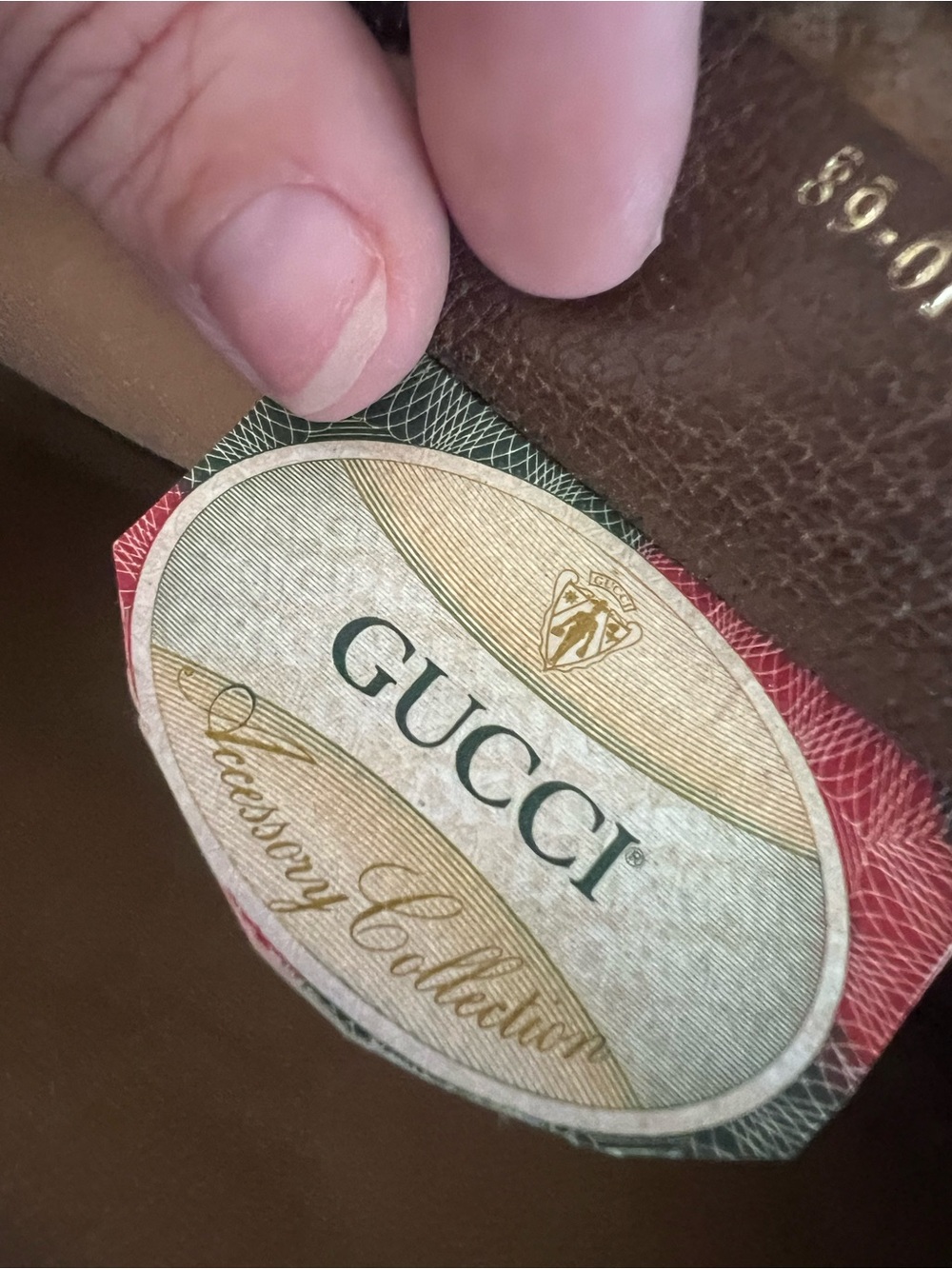 Vintage 80s Gucci Brown GG Supreme Canvas Wristlet with Sherry Line Stripe - Picture 5 of 14